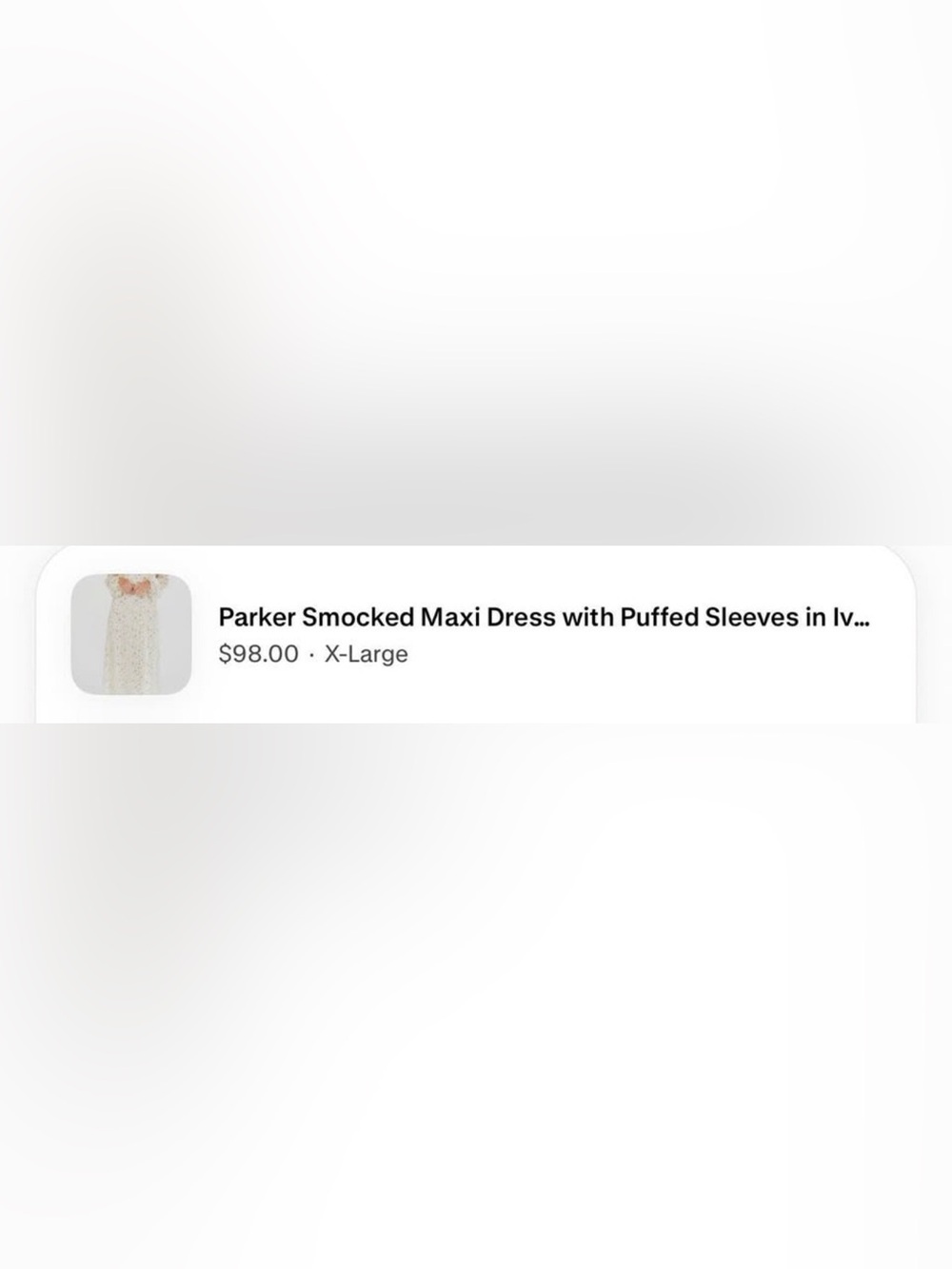 Parker Ivory Smocked Maxi Dress with Puff Sleeves